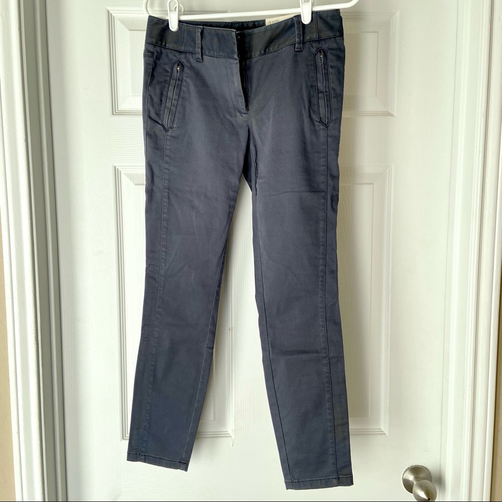 NWT LOFT grey blue skinny ankle pants, size 2